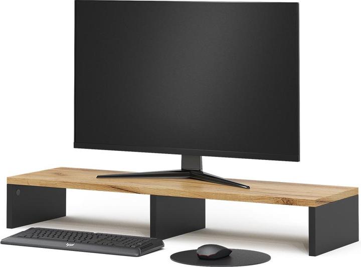Actual product image Vichy Monitorständer Tomy, Anthrazit/Goldkraft Eiche, 80 x 12 cm