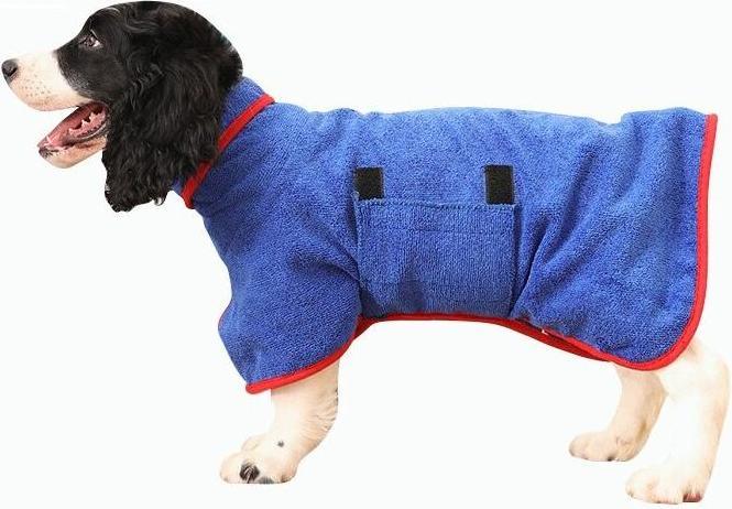 Image du produit JTI Peignoir pour chien - bleu - taille M (M, Peignoir pour chien)