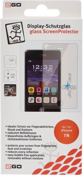 Produktbild 2GO Schutzglas fuer Apple iPhone 7/8 (1 Stück, Apple iPhone 7)