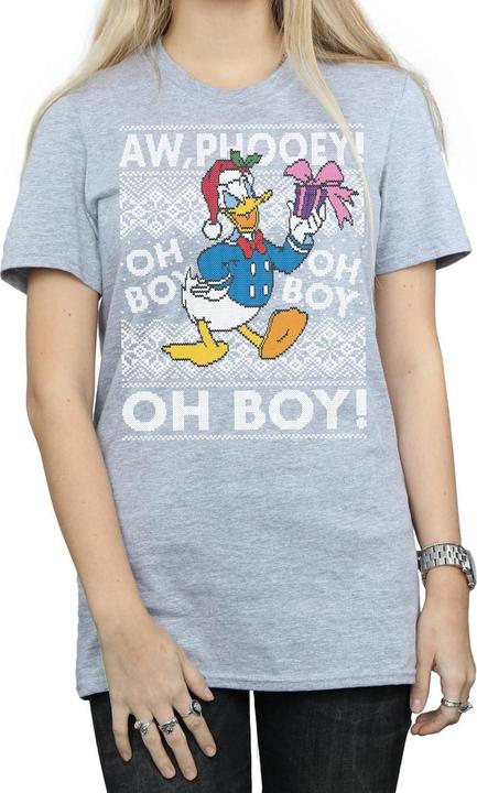 Immagine prodotto Disney Donald Duck Christmas Fair Isle Maglietta Ampia Donna (XL)