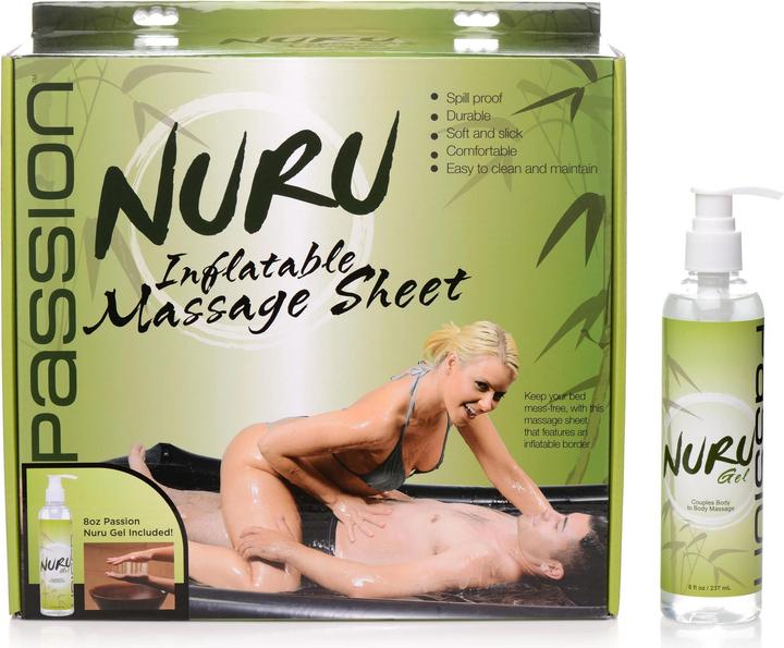 Produktbild Passion Lubricants Nuru Aufblasbares Sexlaken mi NuruMassagegel (237 ml)