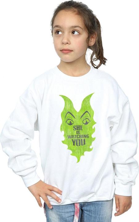 Actual product image Disney Girls The Descendants Maleficent She Is Watching Sweatshirt (128)