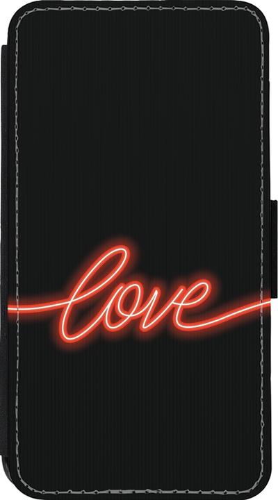 Produktbild PhoneLook Hülle Wallet schwarz Valentine 2023 neon love (Apple iPhone 13 mini)