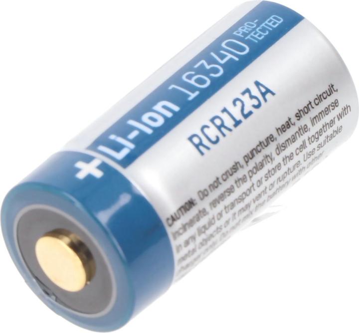 Actual product image Fenix Battery CR123 A 4 pieces and LCD fast charger (4 pcs., CR123A, 760 mAh, Rechargeable battery)