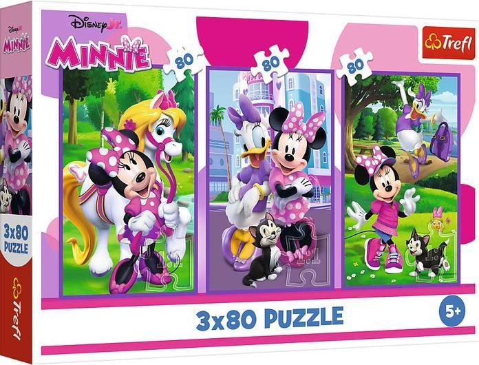 Trefl Puzzle 3 x 80 – Minnie Maus (240 pieces)