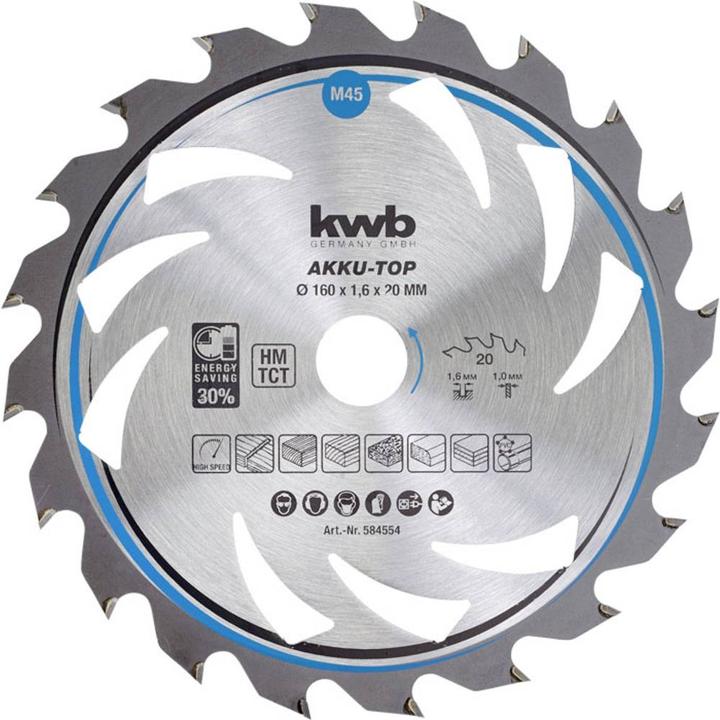 Image du produit kwb Lame de scie circulaire en carbure LAME DE SCIE CIRCULAIRE A COUPE FINE, HARDLOCKED