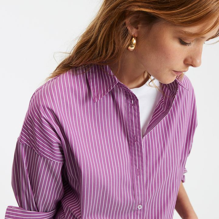 Image du produit La Redoute Collections Chemise large à rayures Signature APOLLINE (34)