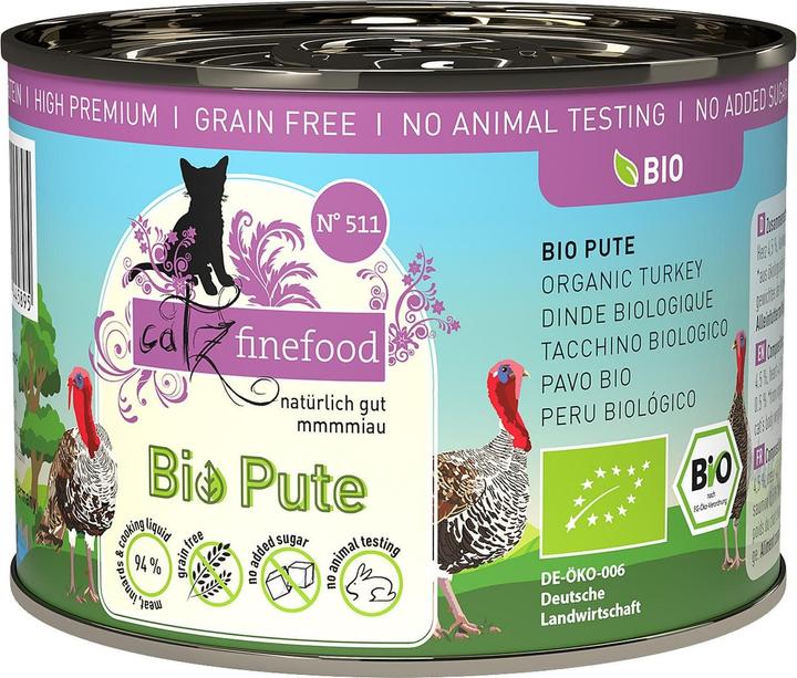 Produktbild Catz Finefood Bio No.511 Truthahn (Adult, 6 Stk., 200 g)