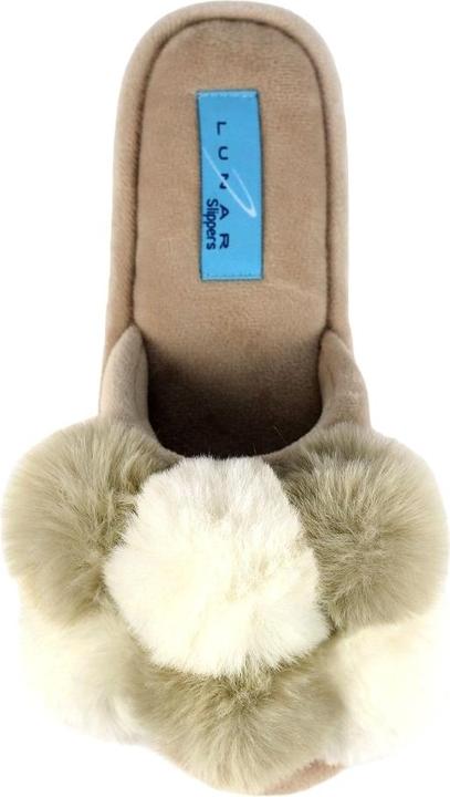 Actual product image Lunar Womens/Ladies Ocelot Print Slippers (L)
