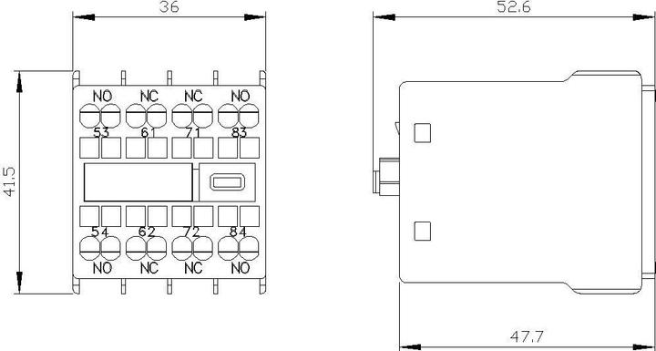 Actual product image Siemens Auxiliary switch block 2S+2Ö,Bgr.S00,S0 3RH2911