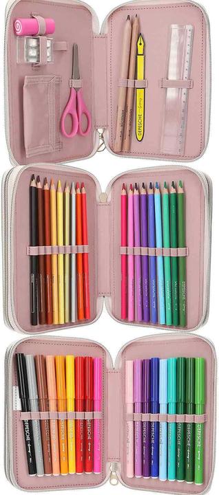 Image du produit Top Model Topmodel - TOPModel Triple Pencil Case SUMMER FEELING - Sage Green (413303)