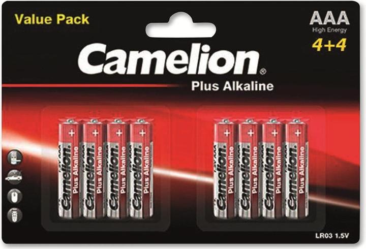 Produktbild Camelion Plus Alkaline AAA (LR03), 8 (4+4) value pack (8 Stk., AAA, 1250 mAh)