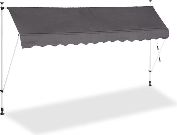 Actual product image Relaxdays Telescopic Balcony Awning (3.50 m)