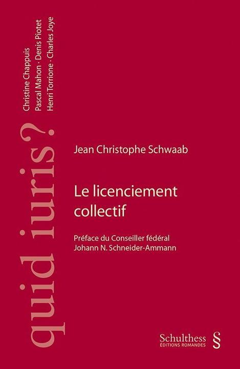 Produktbild Le licenciement collectif (Französisch, Jean Christophe Schwaab, 2018)