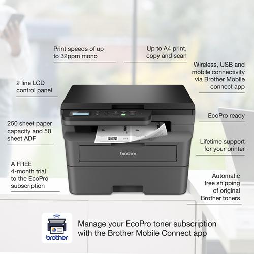 Produktbild Brother DCP-L2627DWE (Laser, Schwarz-Weiss)