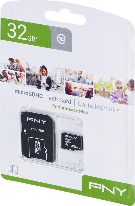 Immagine prodotto PNY Performance Plus incl. adattatore (32 GB, microSDHC, U1, UHS-I)