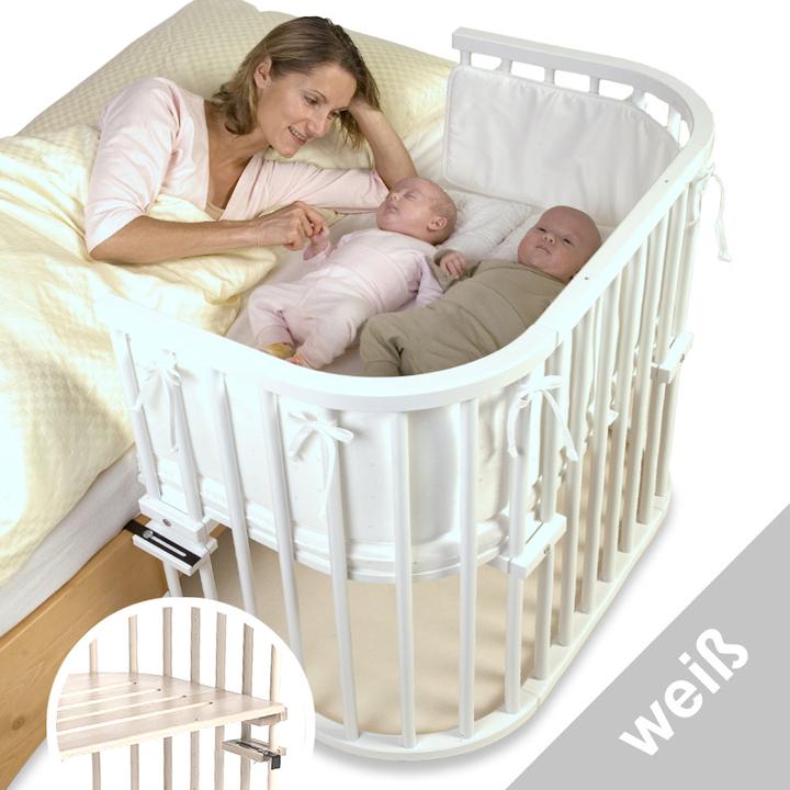 Produktbild Babybay Verbreiterungs-Set und Matratze weiss lackiert für Maxi, Boxspring