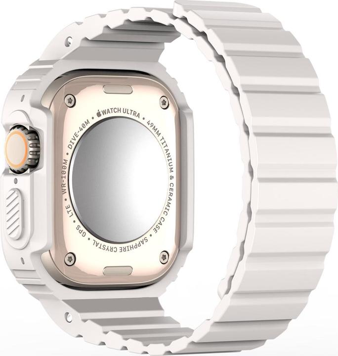 Actual product image Dux Ducis OA Strap Apple Watch 38mm/40mm/41mm - White (38 mm, 40 mm, 41 mm, Silicone, Apple Watch Series 2, Apple Watch Series 1, Apple Watch Series 3, Apple Watch Series 4, Apple Watch Series 5, Apple Watch Series 6, Apple Watch Series 7, Apple Watch Series 8, Apple Watch Series 9, Apple Watch SE)