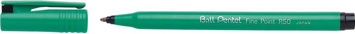 Pentel Fine Point R50, Clip, Stick-Kugelschreiber, Schwarz, 12 Stück(e), Fein (Schwarz, 12 x)