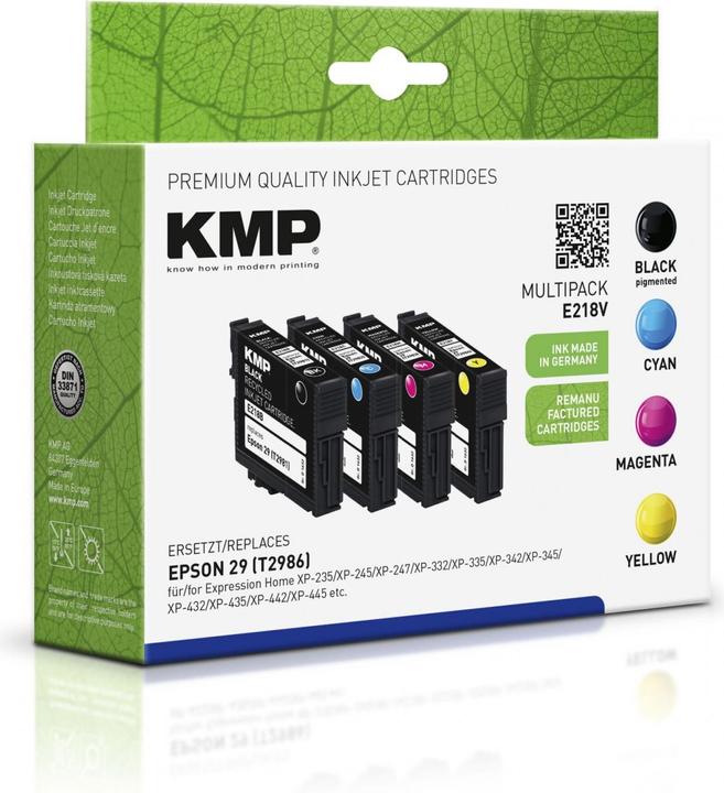 Produktbild KMP E218V Multipack BK/C/M/Y kompatibel mit Epson T 2986 (M, BK, C, Y)