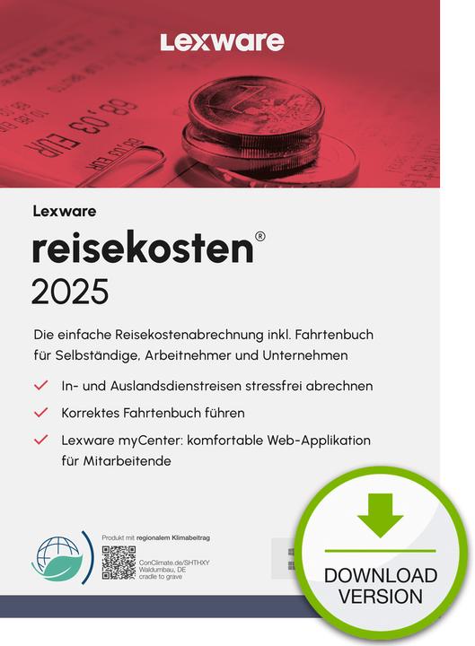 Produktbild Lexware reisekosten 2025 "unbegrenzte Laufzeit" Download, Buchhaltung, Elektronischer Soft (1 User, unbegrenzt)