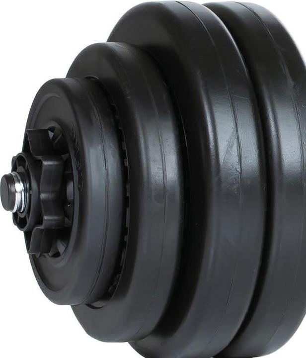 Immagine prodotto Gymstick 61122-15, Manubrio regolabile, nero, vinile, cemento, vinile, 15 kg, 2,5 kg (1 x 15 kg)