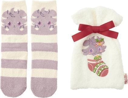 Pokémon Fluffy Middle Heartwarming Christmas Espurr Pokémon-Socken (23-25cm) (36 - 42)
