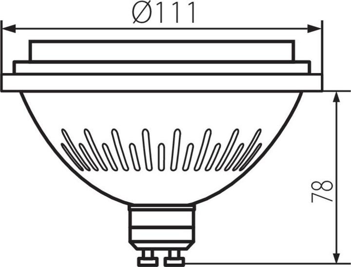 Actual product image Kanlux IQ LED headlight bulb ES111 12W warm 27318 (GU10, 12 W, 950 lm, 1 x, G)