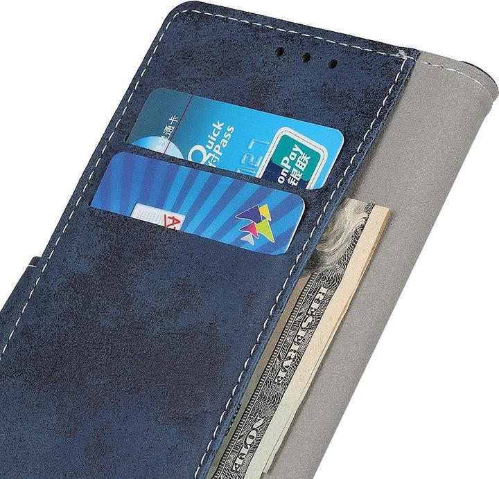 Actual product image Cover-Discount Xiaomi 11T - Vintage case suede look dark blue (Xiaomi Mi 11T Pro)