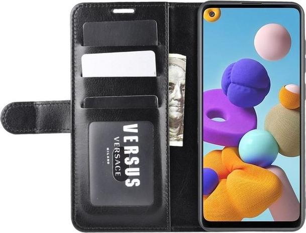 Actual product image MU Classic Crazy Horse Leather Bookcover Series (Samsung Galaxy A21s)