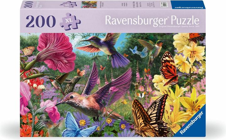 Ravensburger Puzzle 12001369 - Colibrì e farfalle - Puzzle per anziani e adulti (200 pezzi)