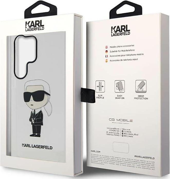 Actual product image Karl Lagerfeld KLHCS23LHNIKTCT S23 Ultra S918 transparent hardcase Ikonik (Samsung Galaxy S23 Ultra)
