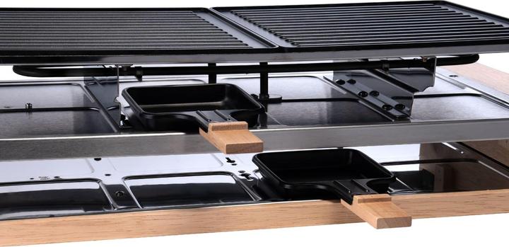 Produktbild KLAMER Raclette 8 Personen 1500W Raclette Grill mit Holzgestell