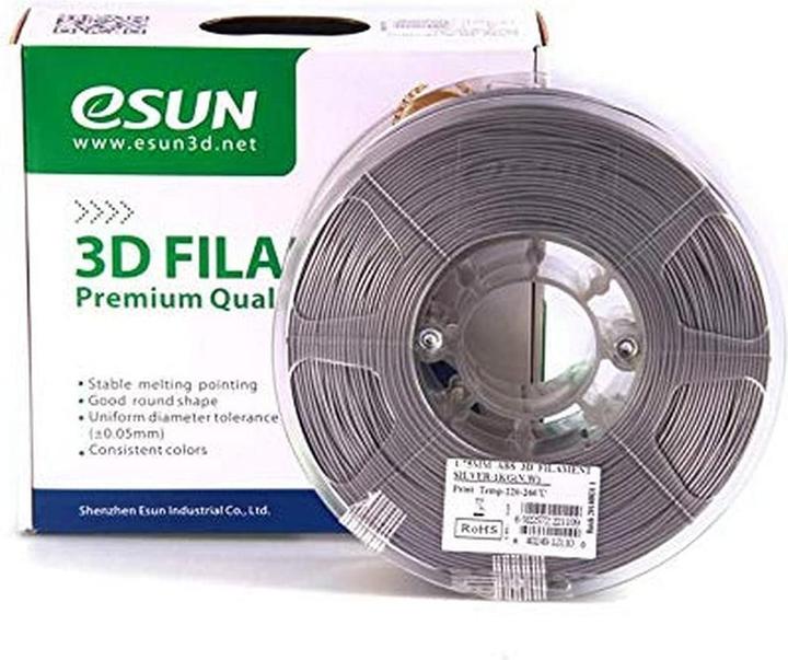 Produktbild eSUN PLA+ 1,75mm Silver 1kg 3D Filament (PLA, 1.75 mm, 1000 g, Silber)