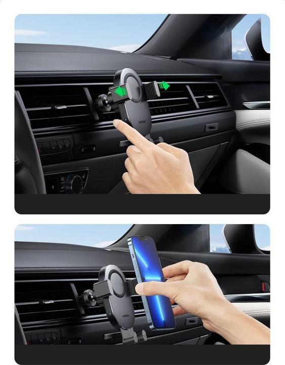 Immagine prodotto Ugreen Supporto per auto per griglia di ventilazione con ricarica induttiva CD256 (argento)