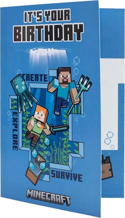 Produktbild Minecraft Geburtstagskarte Karton (1 Stk.)