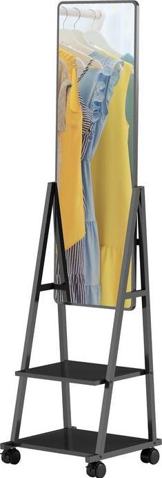 Immagine prodotto Swisshandel24 Ganzkörperspiegel 42 x 155 cm Standspiegel mit Ablage, Wandspiegel mit Rolle (37 x 155 cm)