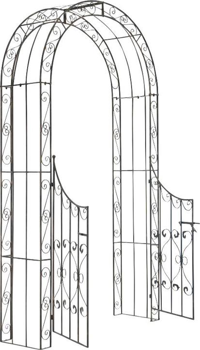 Actual product image Swisshandel24 Rose arch w. gate Sina, bronze - 88910 (235 cm, 11 cm)