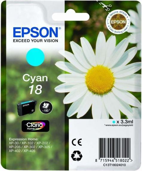 Image du produit Epson Claria Home Ink Cyan 18 (C)