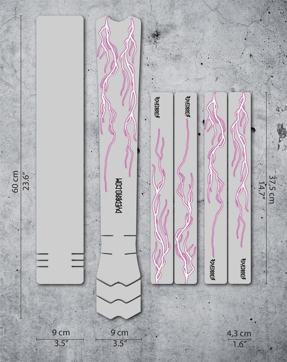 Image du produit Dyedbro Kit de protection pour cadre - Lightning - Pink Matte