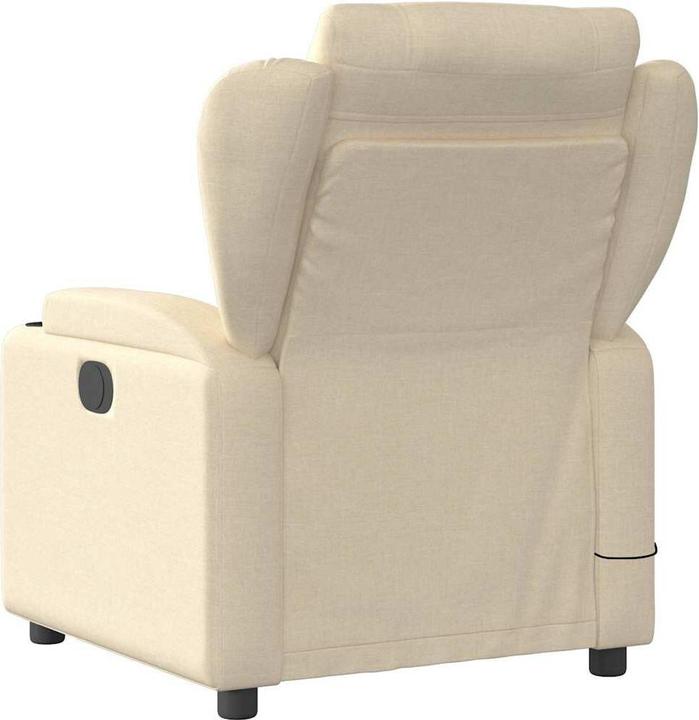 Actual product image VidaXL Massage chair cream fabric,Colour: Cream,Material: Fabric (100