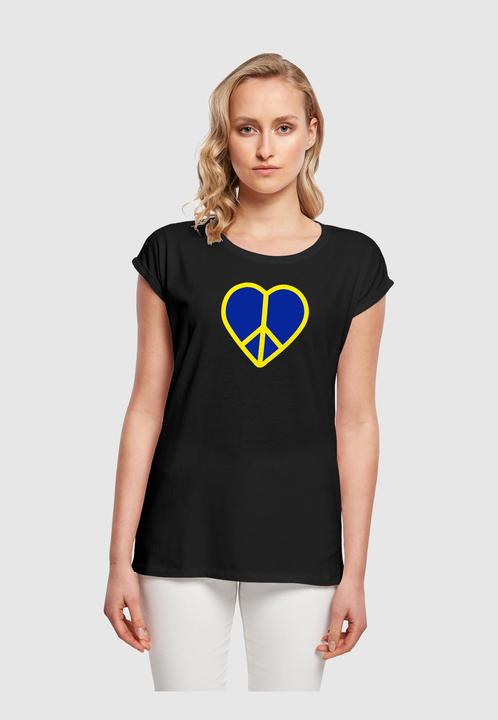 Immagine prodotto Merchcode Maglietta da donna Peace - Heart Peace con spalla estesa - 161405 (L)