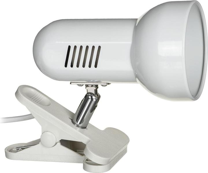 Immagine prodotto Activejet Lampada da tavolo a clip in metallo bianco con filo E27 (E27)