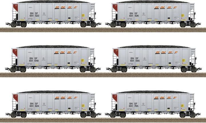 Produktbild Trix H0 12er-Set US Hopper Cars der BNSF (Spur VI)