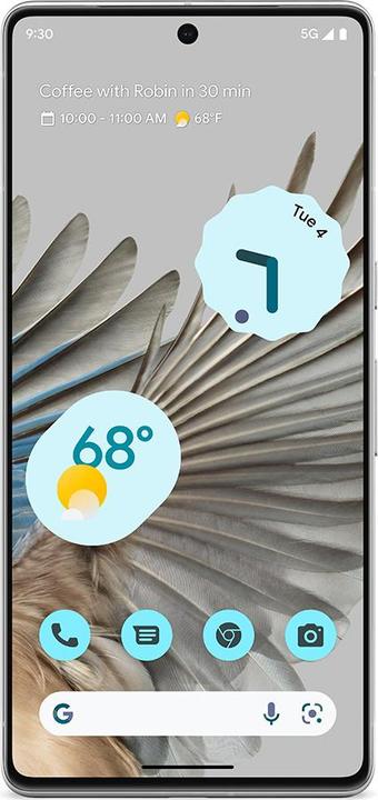 Actual product image Google Pixel 7 Pro (256 GB, White, 6.70", SIM + eSIM, 50 Mpx, 5G)