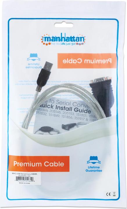 Immagine prodotto Manhattan Per collegare un dispositivo seriale ad una porta USB, il chipset Prolific PL-2303RA (1.80 m, VGA)