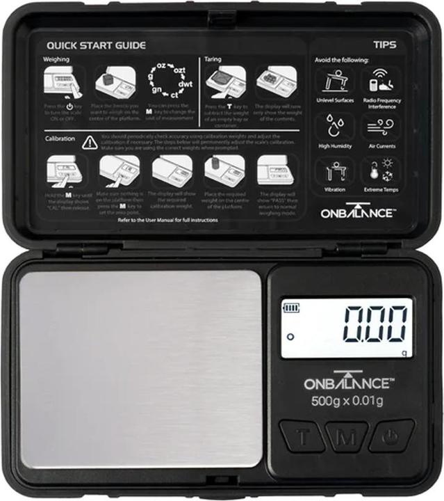 Image du produit OnBalance On Balance Robust Pocketscale 500 x 0.01g Noir