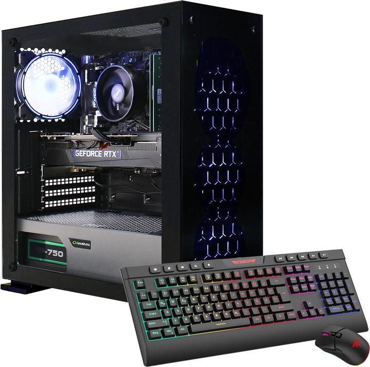 Image du produit Hyrican GAMEMAX Onyx II 7444 Ryzen 5 7500F 32 Go DDR5 1TB SSD RTX 4070 (AMD Ryzen 5 7500F, 32 Go, 1000 Go, GeForce RTX 4070)