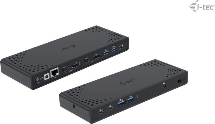 Image du produit i-tec USB-A/-C TB DUAL DOCK DOUBLE ÉCRAN DOCK PD 100W (USB-C, 8 Ports)