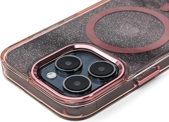 Produktbild Hurtel Glitter Case mit MagSafe für iPhone 16e - Rosa (Apple iPhone 16e)
